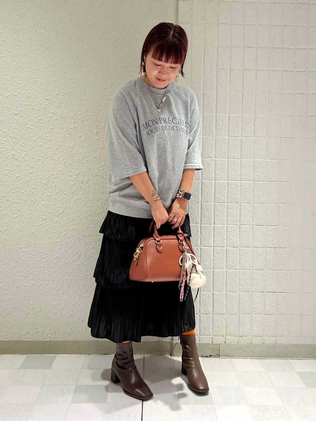 TAKAさんの「ESPERANZA｜シボフェイクレザー2WAYボストンバッグ」を使ったコーディネート