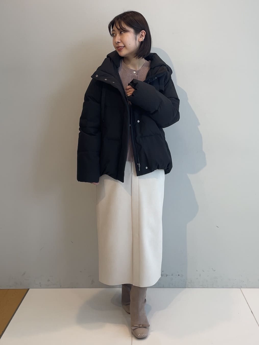 abeさんの「Couture brooch｜【冬の名品・撥水】愛されダウン」を使ったコーディネート