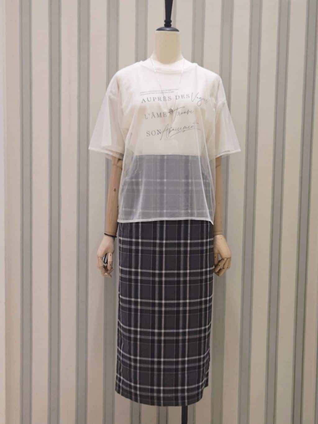 けーさんさんの「grove｜ラフだけどおしゃれ　チュールレイヤードTシャツ」を使ったコーディネート