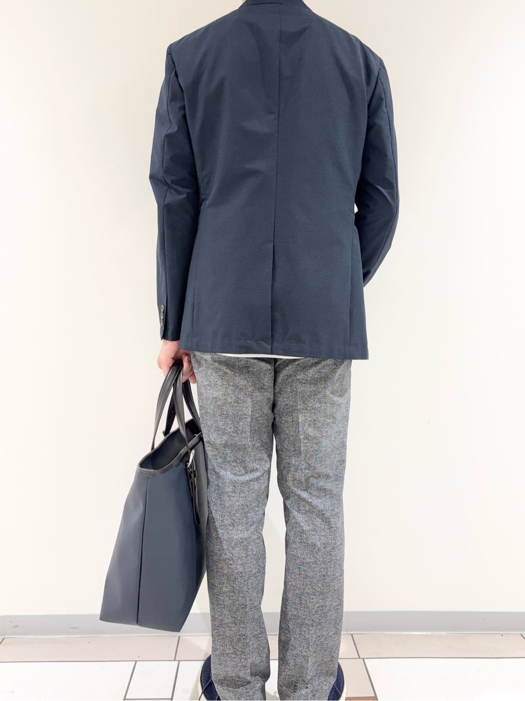 及川さんの「TAKEO KIKUCHI｜【抗菌防臭】COOL DOTS（R）ドビープリント ジャケット」を使ったコーディネート