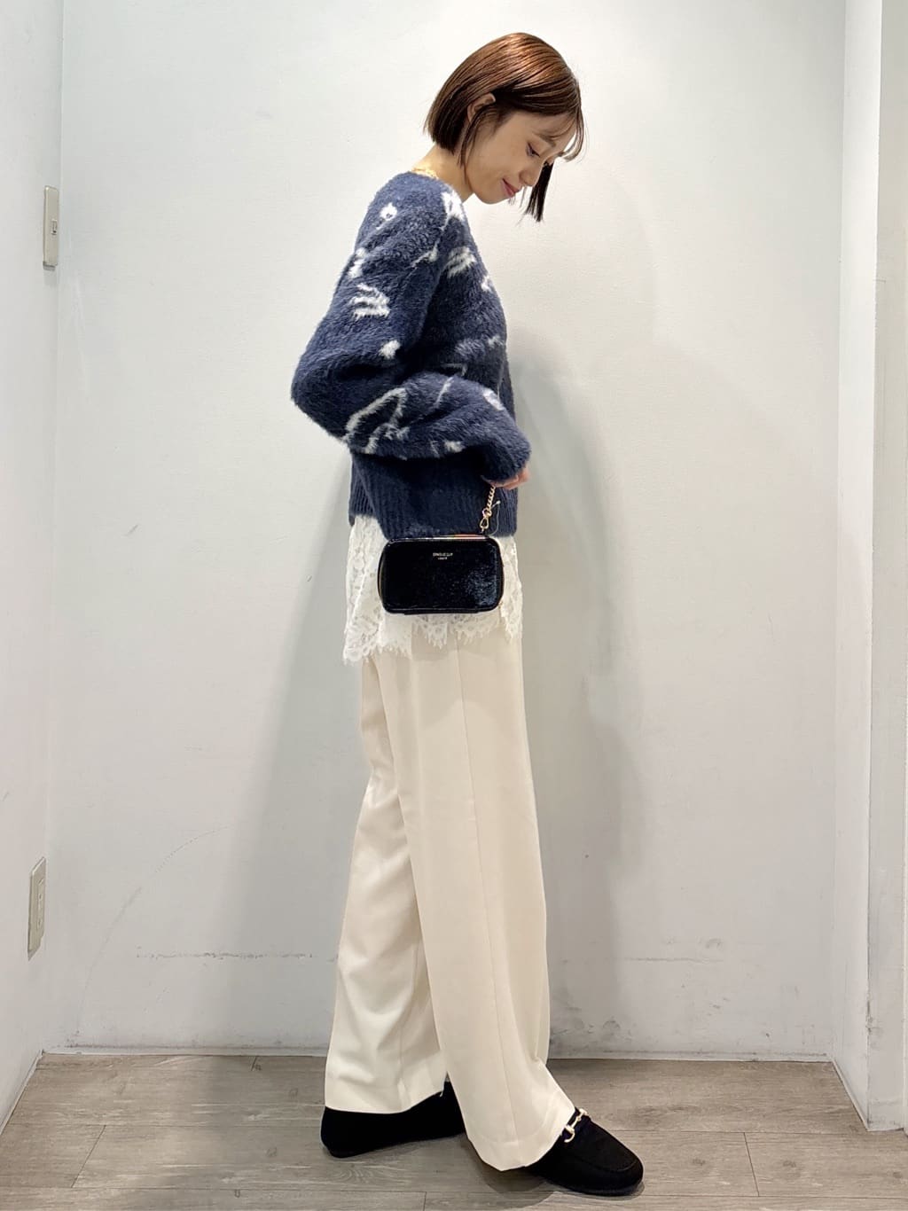ぶまりんさんの「OPAQUE.CLIP｜アート柄シャギーニット【洗濯機OK】」を使ったコーディネート