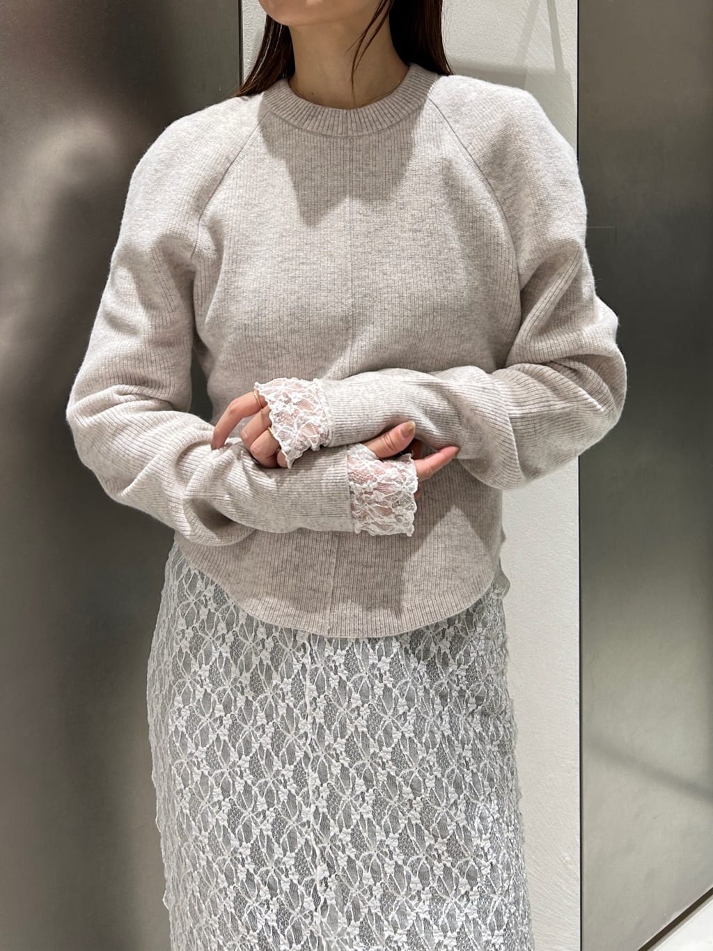 harunaさんの「CODE A｜oversized tweed blouson」を使ったコーディネート