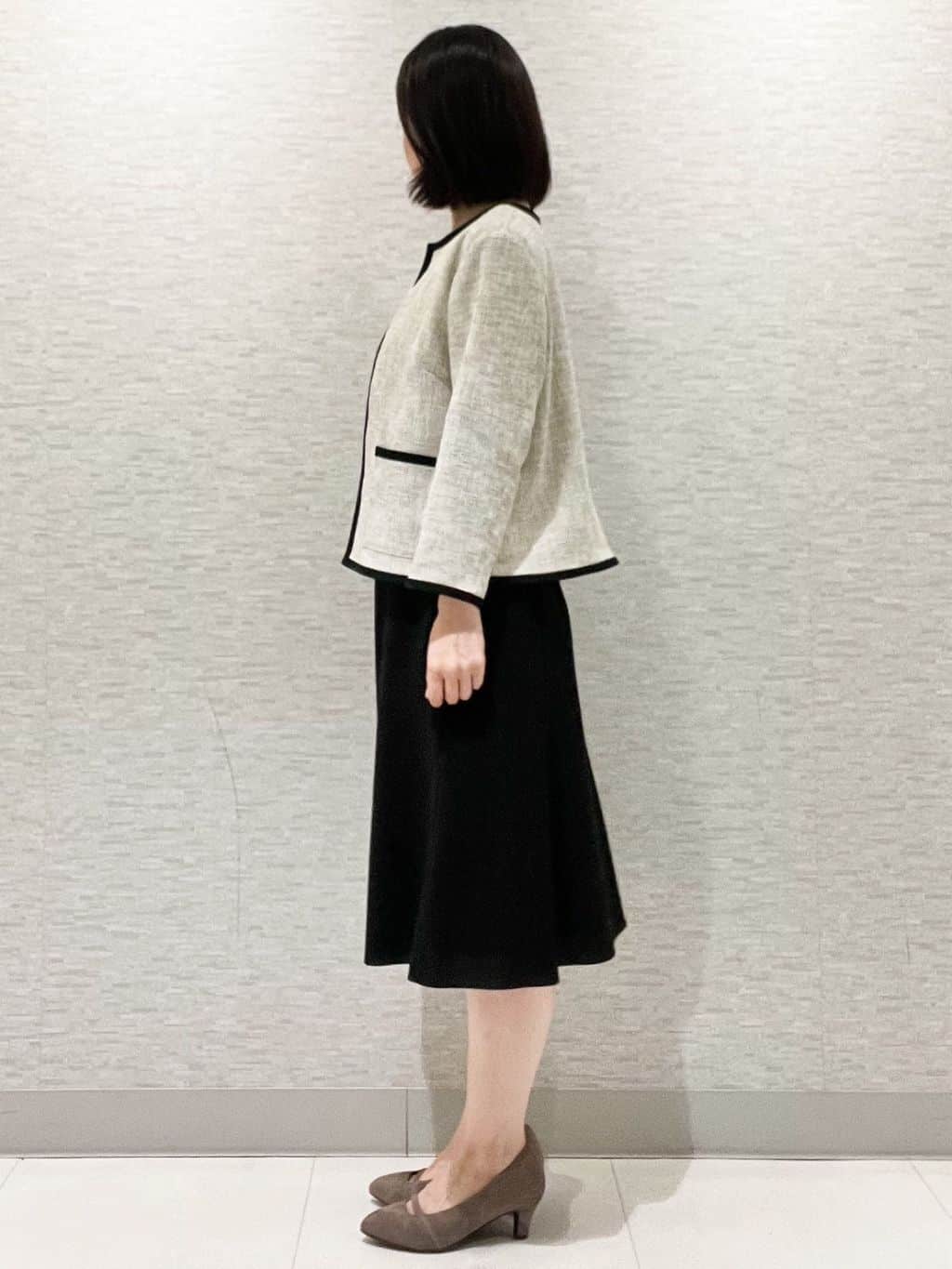 marikoさんの「Reflect｜【軽い着心地】メッシュツイードジャケット」を使ったコーディネート