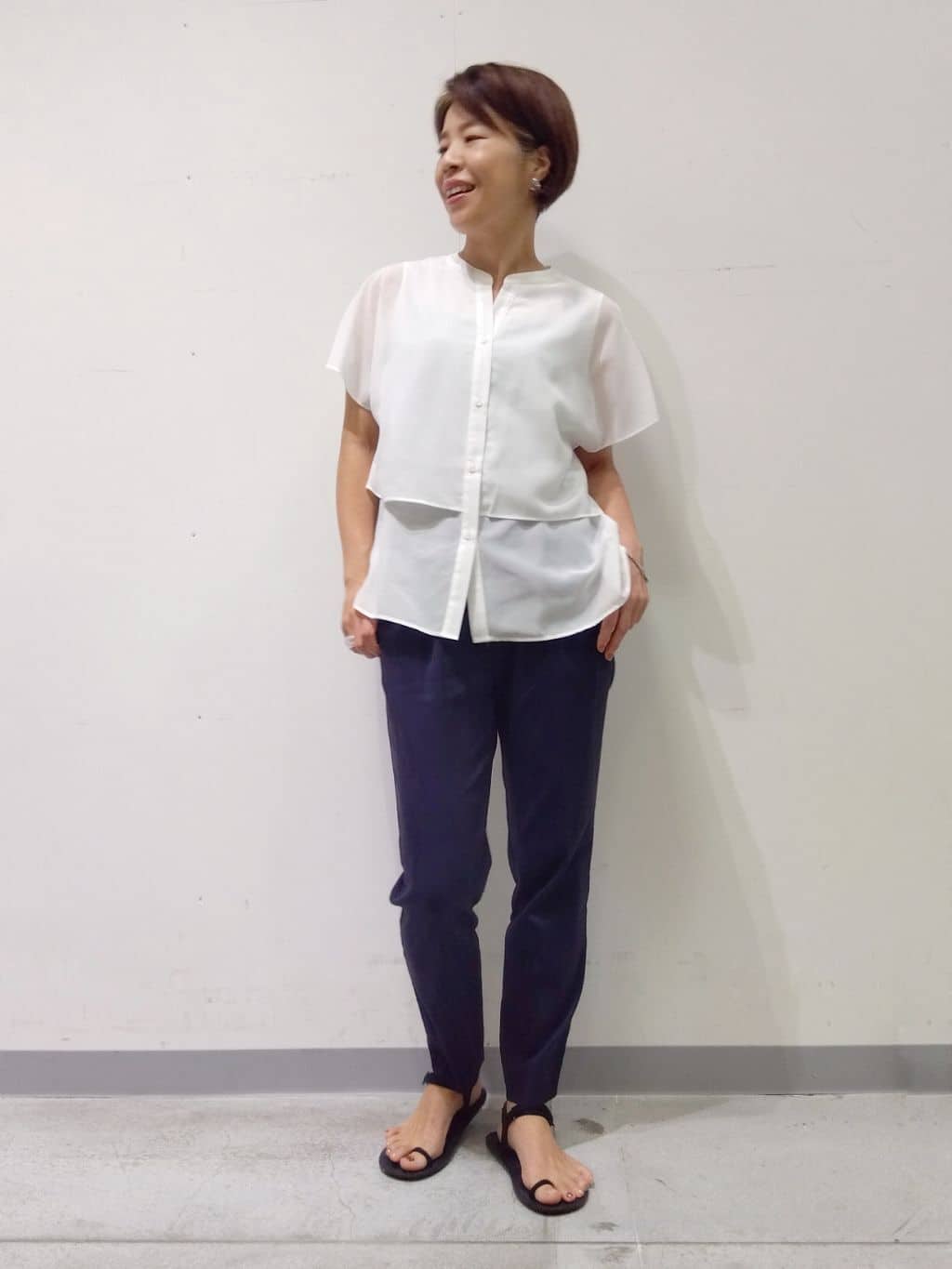 Kさんの「INDIVI｜【UVケア】エアリージョーゼット キャミワンピース」を使ったコーディネート