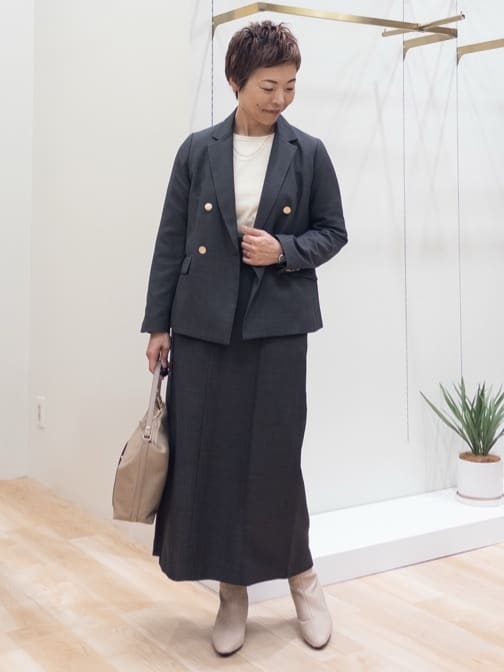 シュウコさんの「grove｜【カセット服/選べる着丈】洗濯機で洗えるオーバーシャツ」を使ったコーディネート