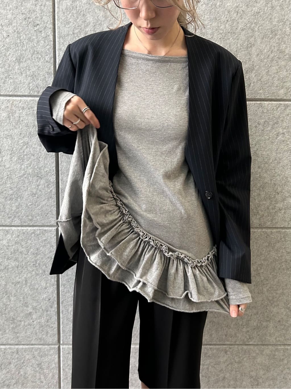 honoka Aさんの「CODE A｜tailored mood over jacket」を使ったコーディネート