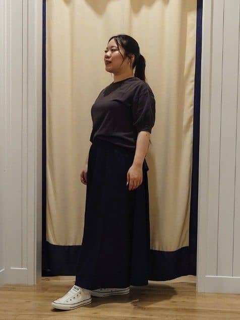Haraさんの「Dessin｜【360度可愛い/前後2WAY/洗える】ライトコットンヘンリーカットソー」を使ったコーディネート