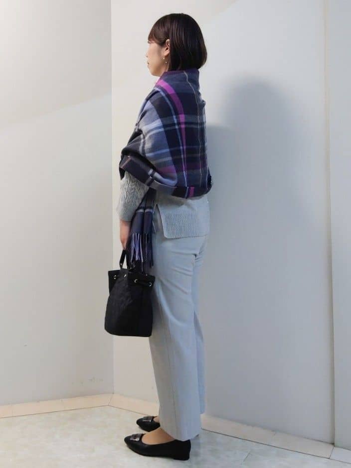 エリさんの「Reflect｜【ウエスト総ゴム】ワイドストレートパンツ」を使ったコーディネート