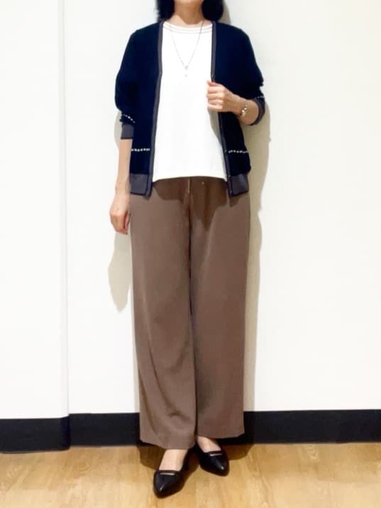 フクさんの「Reflect｜【インナーにおすすめ◎】シアーネックデザインプルオーバー」を使ったコーディネート