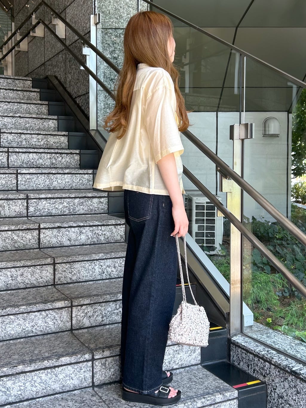 Risaさんの「OPAQUE.CLIP｜シアーダブルポケットシャツ【洗濯機洗い可】」を使ったコーディネート