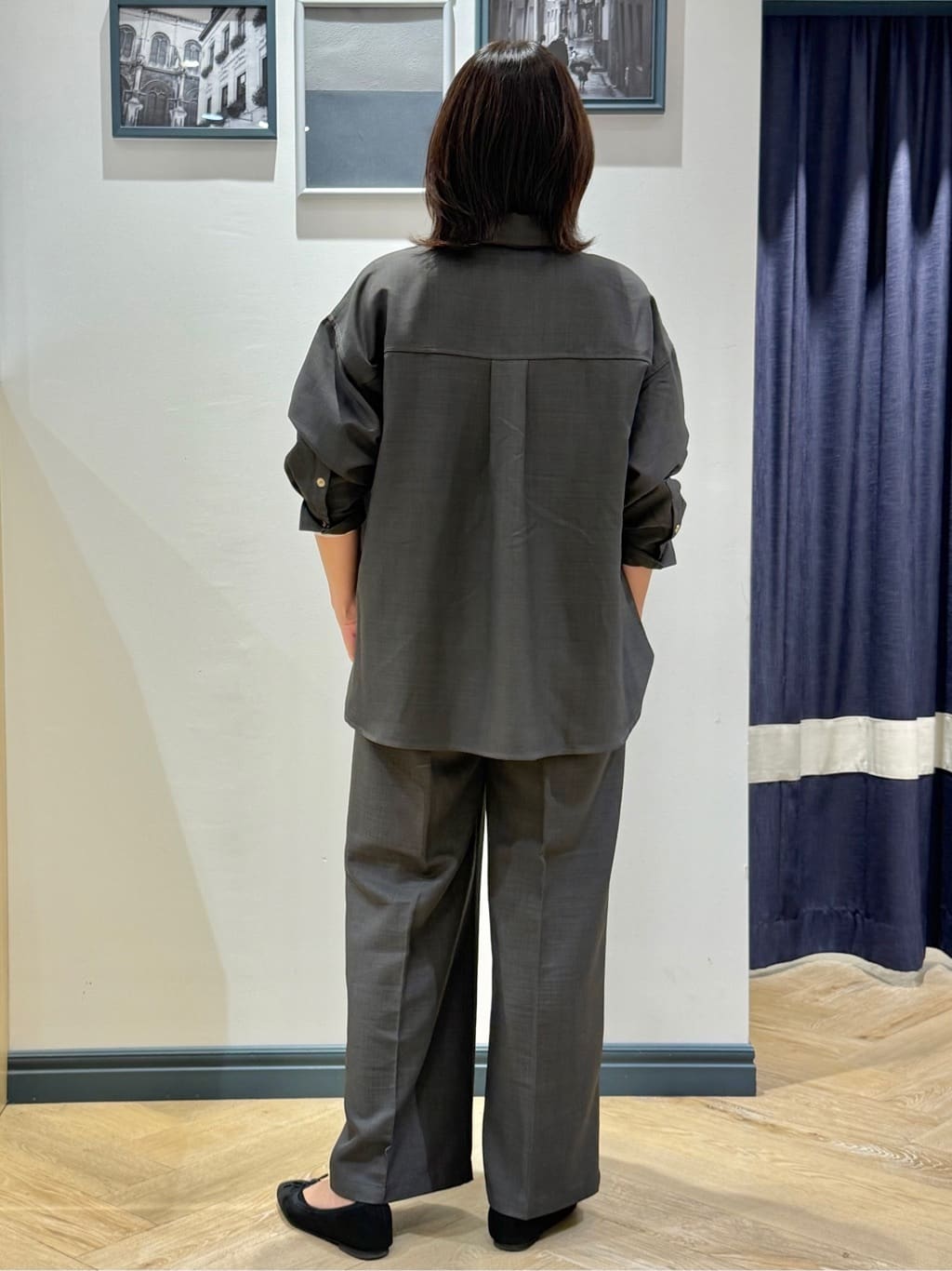 Lilyさんの「grove｜【カセット服】洗えるストレートワイドパンツ」を使ったコーディネート