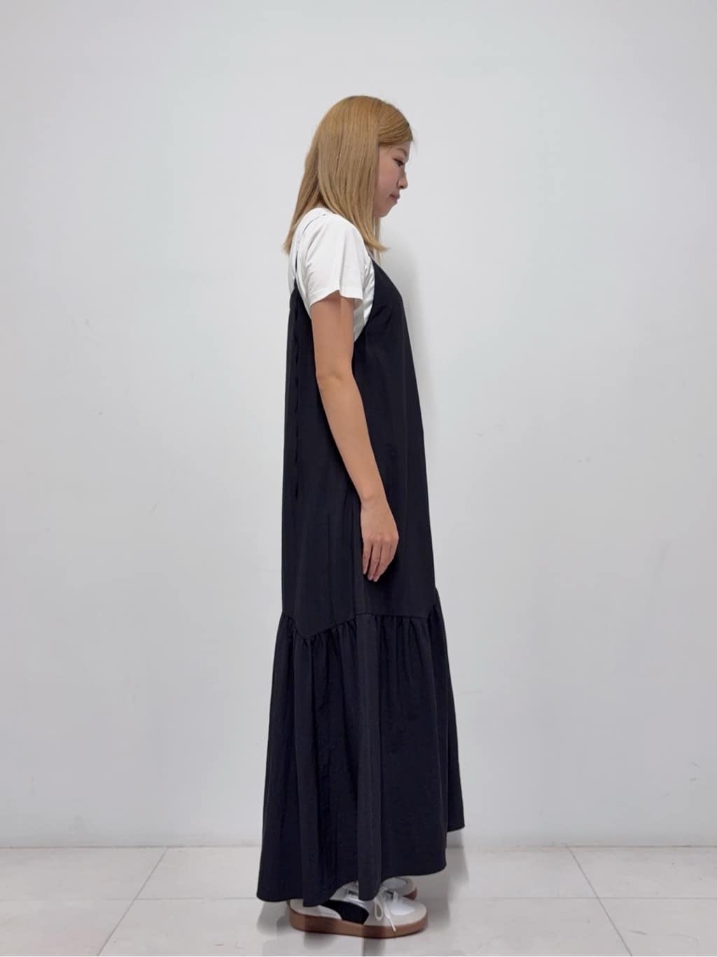 Nishijimaさんの「DRESSTERIOR｜スパンコール2WAY巾着バッグ」を使ったコーディネート