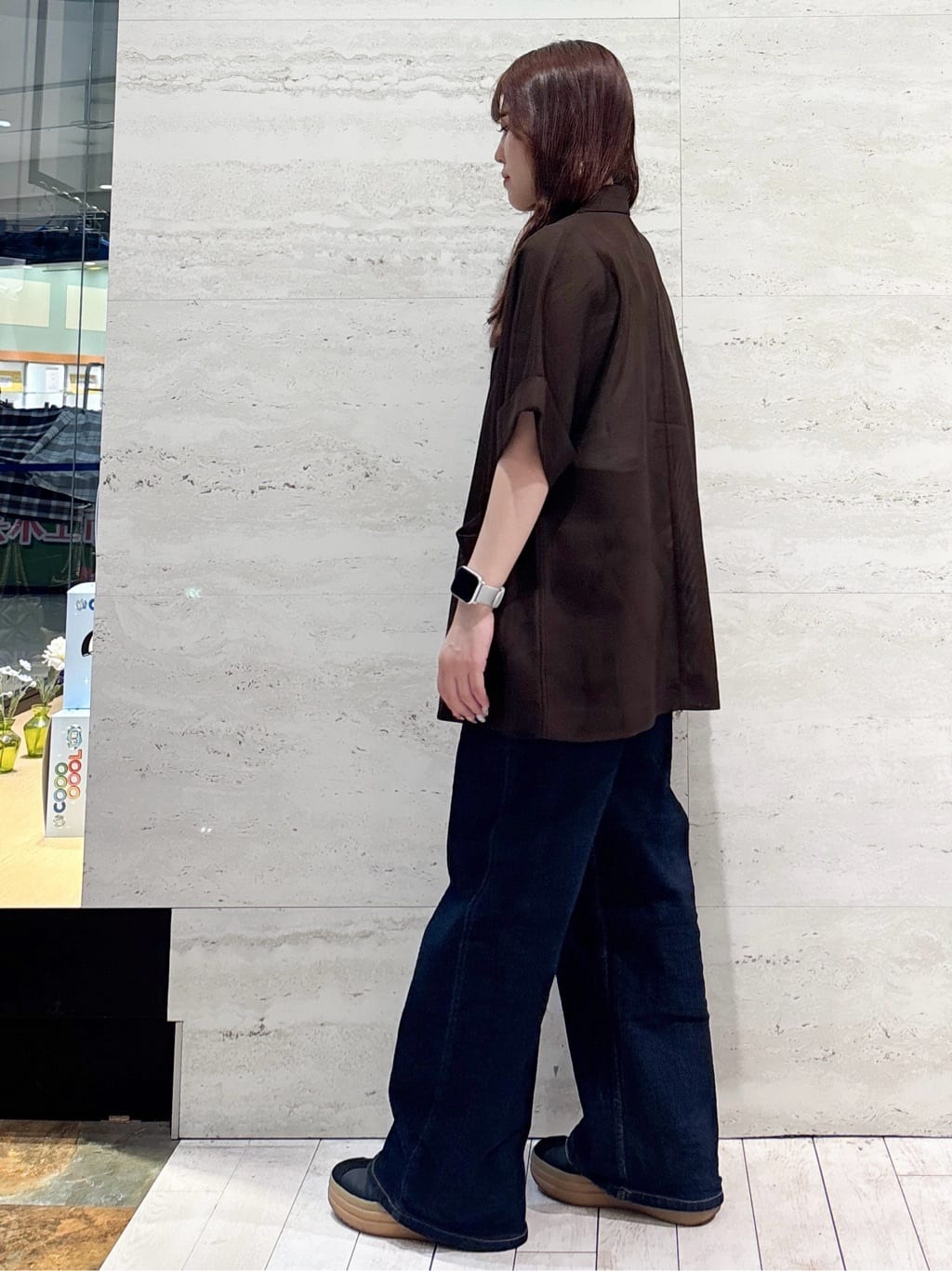 かほさんの「OPAQUE.CLIP｜ストレッチバギーデニム【洗濯機洗い可】《SS～LL》」を使ったコーディネート