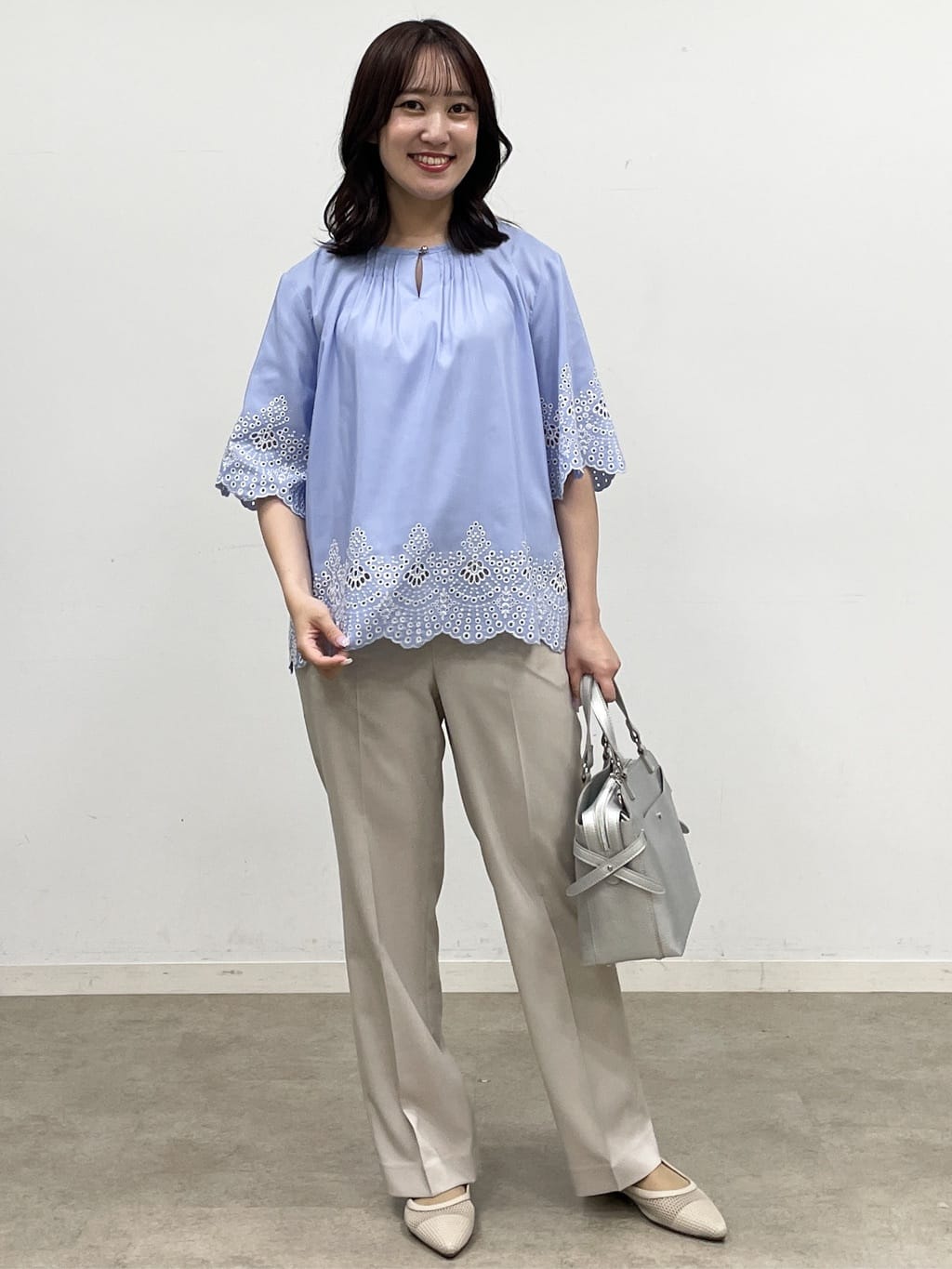 yukariさんの「Reflect｜【マシンウォッシュ可】リネンライクフレアパンツ」を使ったコーディネート