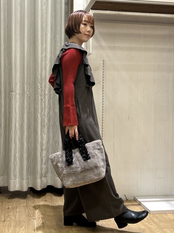 ga_riさんの「THE SHOP TK｜クラシカルな装い ウールライクスタンドカラーコート」を使ったコーディネート