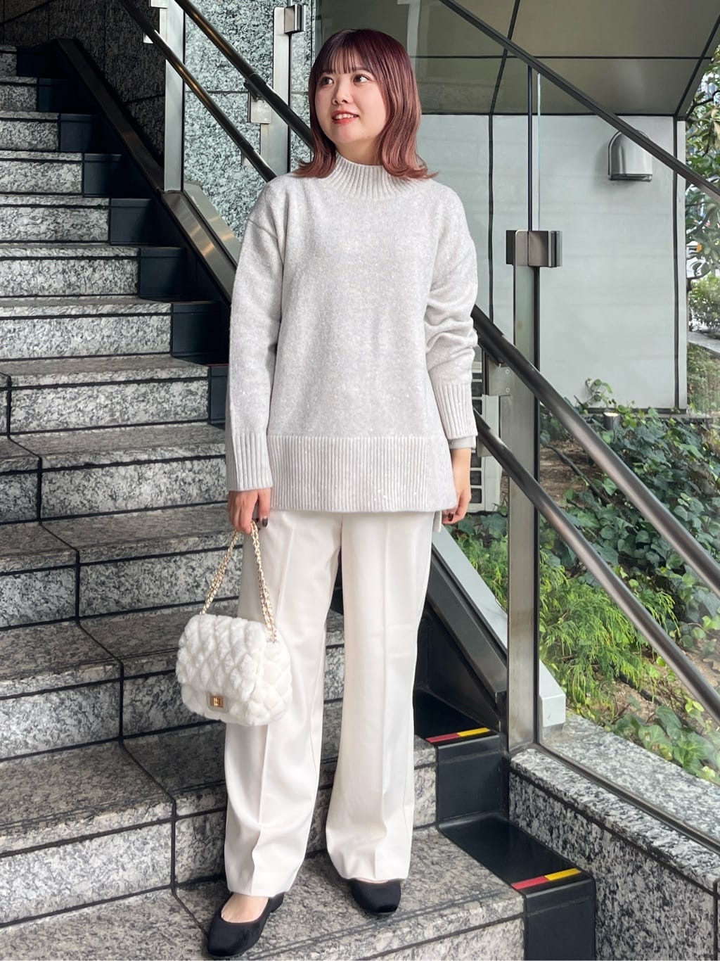 HANNAさんの「OPAQUE.CLIP｜ウォームタッチ イージーワイドパンツ【洗濯機洗OK／ストレッチ】≪SS～LL≫」を使ったコーディネート