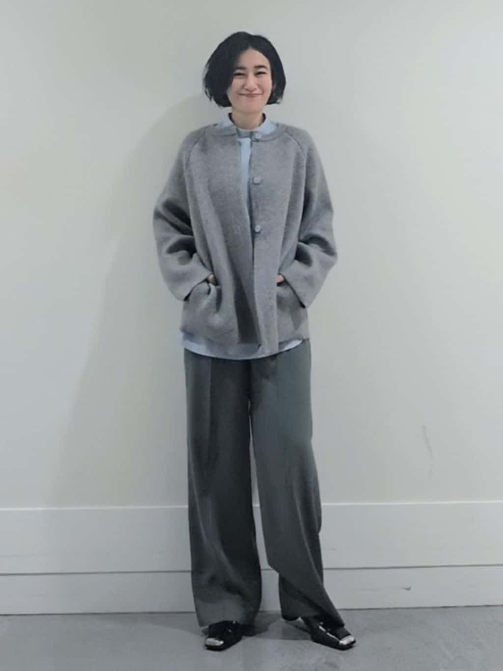 ミズタさんの「UNTITLED｜【軽アウター/ミドル丈】ウールニットコーディガン」を使ったコーディネート