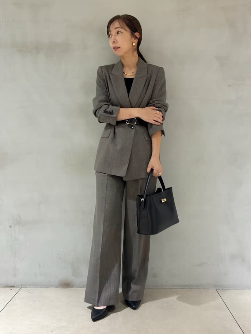 tomoさんの「UNTITLED｜【セットアップ可】ウールライク ダブルブレストジャケット」を使ったコーディネート