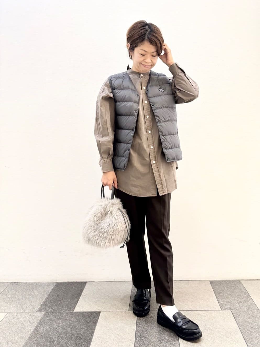 Haruさんの「Dessin｜本革バレル型ショルダーバッグ」を使ったコーディネート