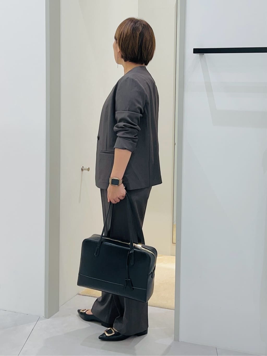 タナさんの「THE SHOP TK｜ノーカラージャケット【セットアップ可】」を使ったコーディネート