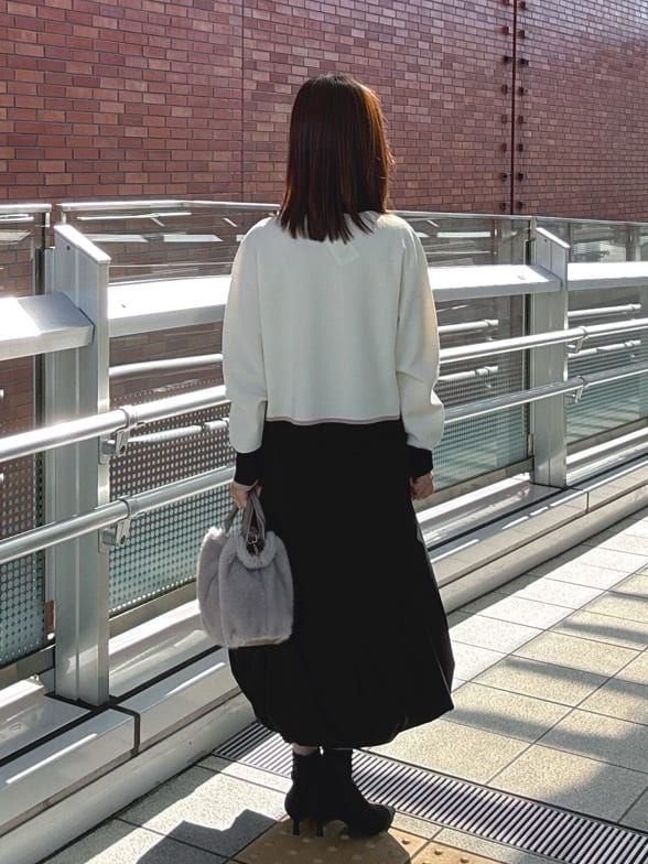 makiさんの「UNTITLED｜【アンサンブル可/ジャケット風】ウールミラノリブカーディガン」を使ったコーディネート