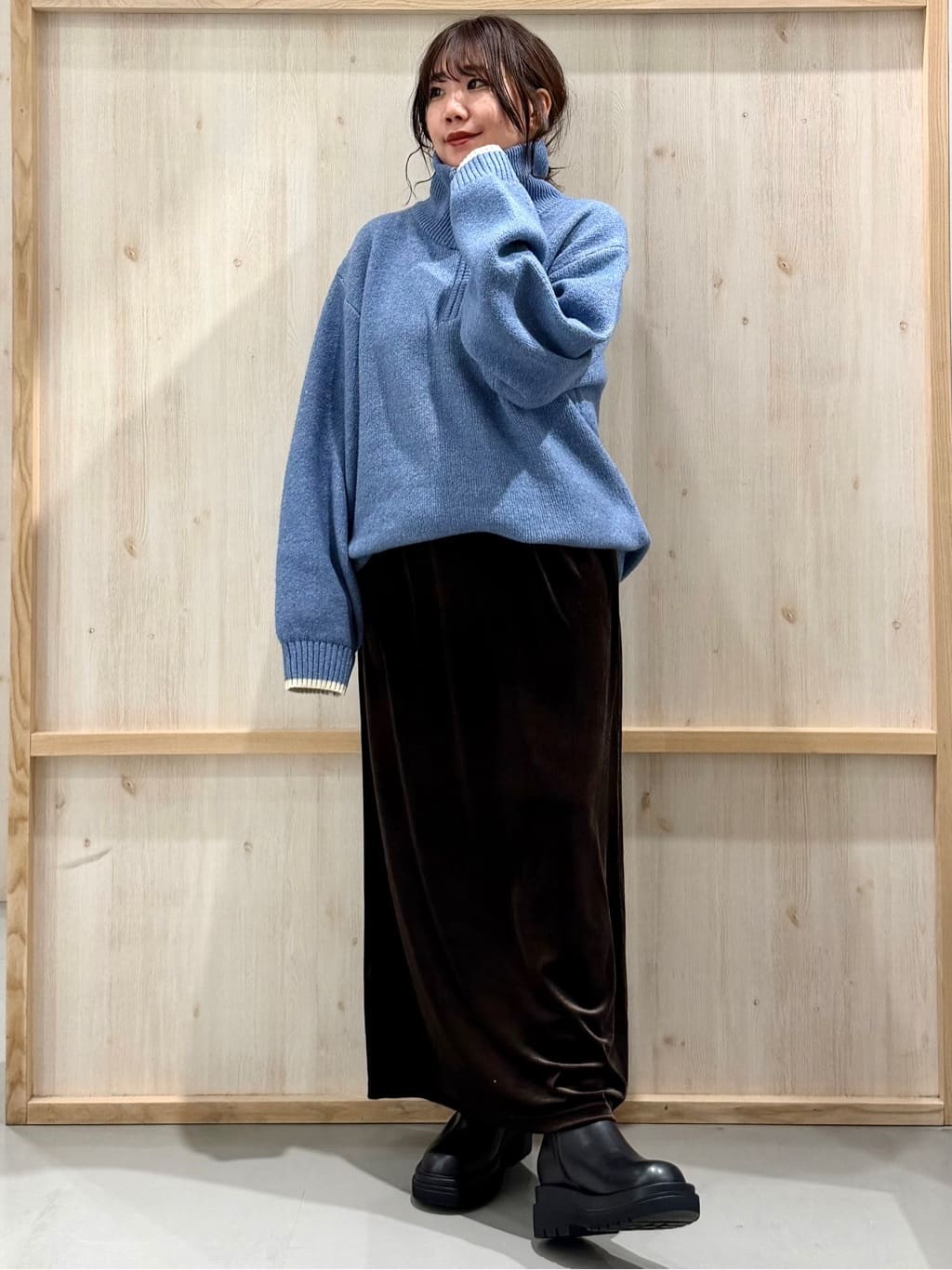 nanaさんの「THE SHOP TK｜【ぎゅっとされているような暖かさ】撥水中綿ブルゾン」を使ったコーディネート