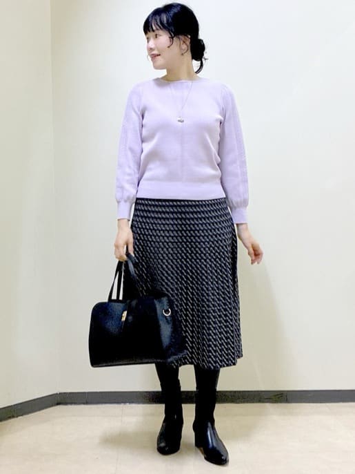  beni_gingerさんの「Reflect｜【選べる8色／スカートにもパンツにも◎】ウール混ボートネックニット」を使ったコーディネート