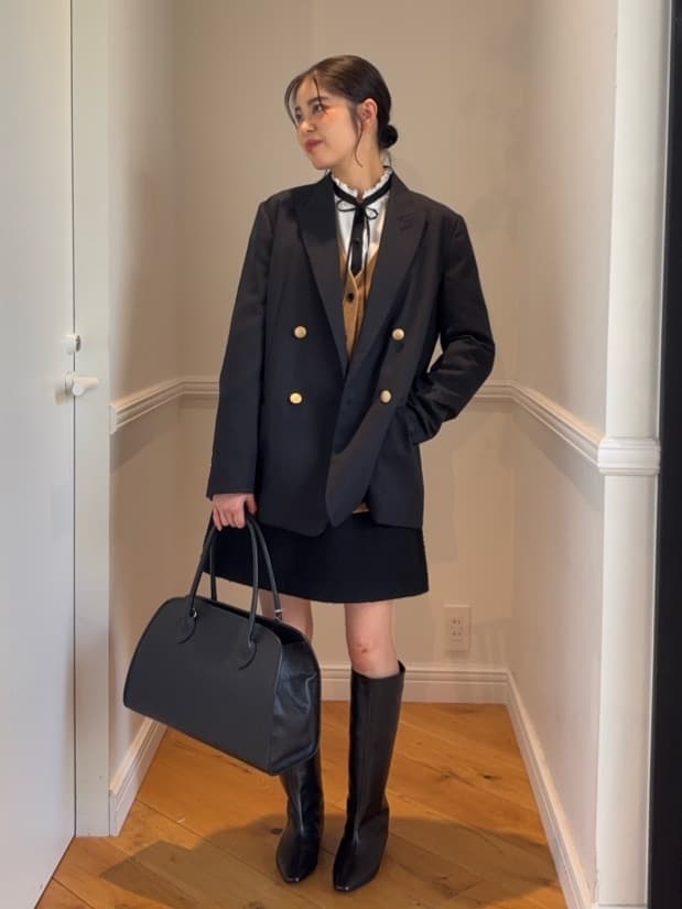pupiさんの「DRESSTERIOR｜レタードニットカーディガン」を使ったコーディネート