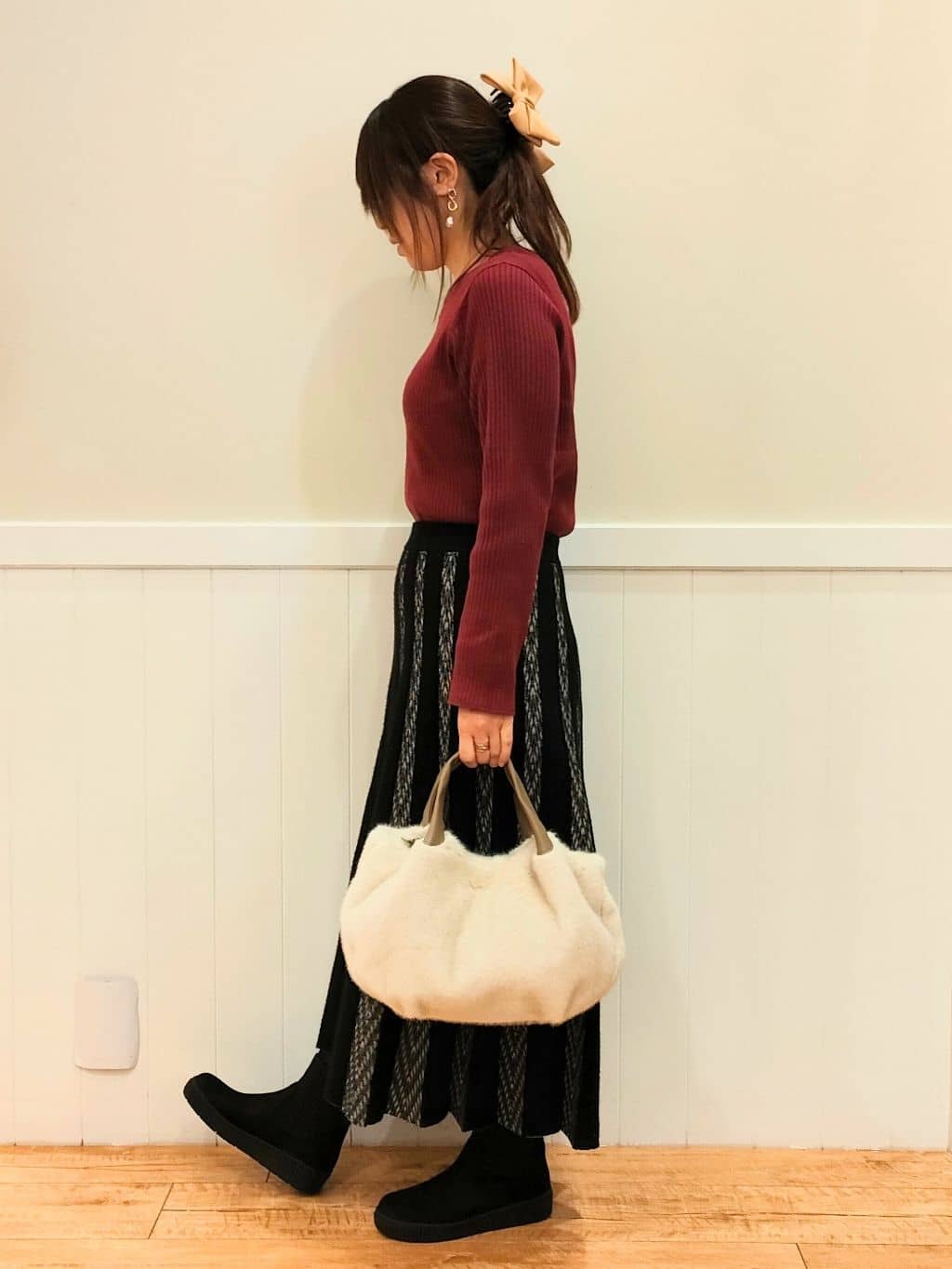 NMさんの「SHOO･LA･RUE｜ファー2層2WAYトートバッグ」を使ったコーディネート