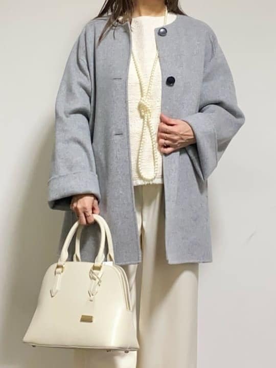 tomoさんの「UNTITLED｜【ミディ丈/軽やか】セミラグランリバー コート」を使ったコーディネート