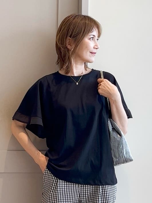 yamakoさんの「grove｜【UVカット/二の腕カバー】1枚で着映えするフレアスリーブデザイン」を使ったコーディネート