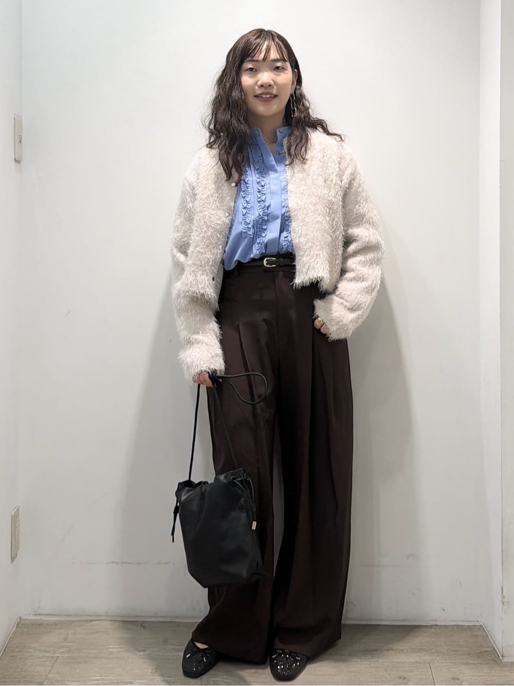sumicaさんの「OPAQUE.CLIP｜タックデザインワイドパンツ【洗濯機OK】」を使ったコーディネート