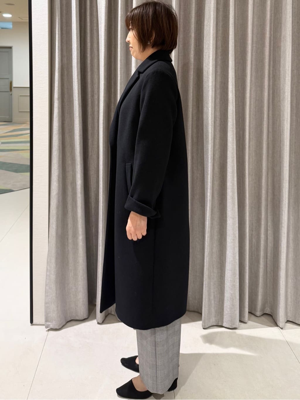 Satさんの「COUP DE CHANCE｜【日本製】チェスター風コート」を使ったコーディネート