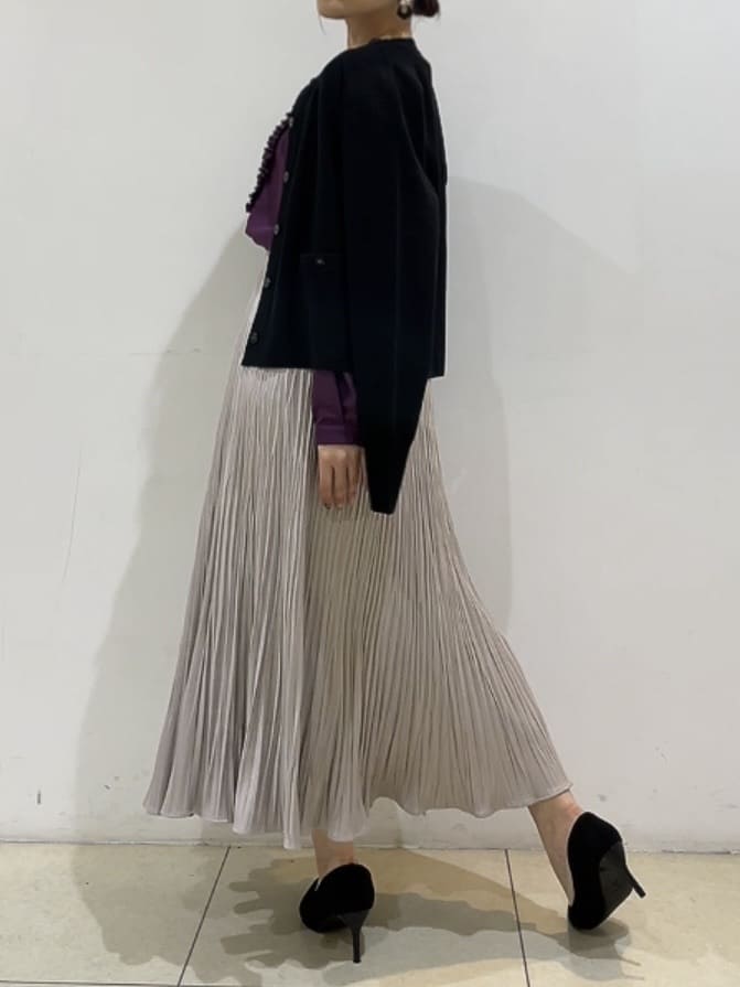 watanabeさんの「UNTITLED｜【アンサンブル可/ジャケット風】ウールミラノリブカーディガン」を使ったコーディネート