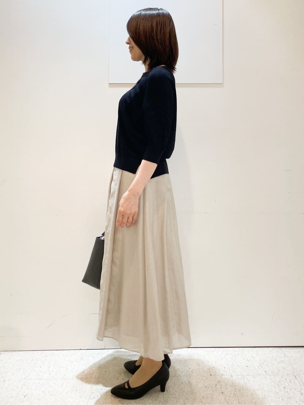 めいさんの「Reflect｜【マシンウォッシュ可／セットアップ可】シアーボックスタックプリーツスカート」を使ったコーディネート