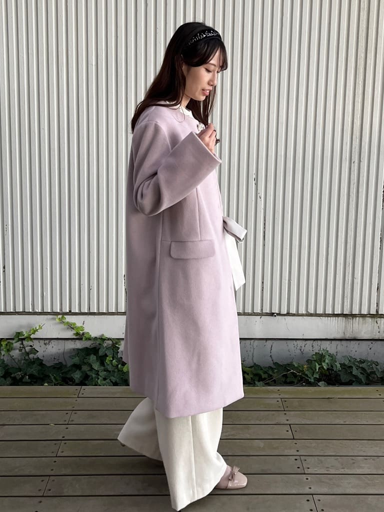 はばさんの「Couture brooch｜【上品華やか・通勤】ラメツイード ワイドパンツ」を使ったコーディネート