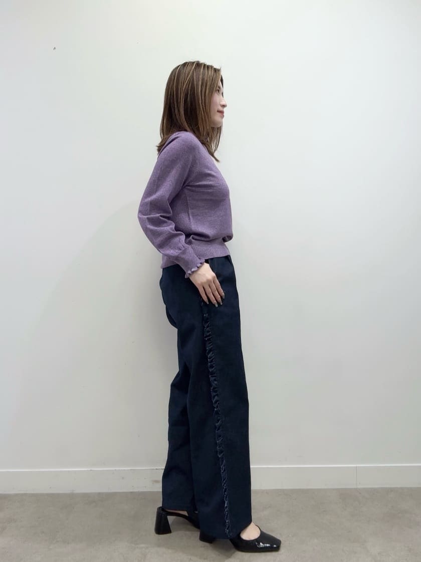 Suma Una本部スタッフさんの「SunaUna｜【SS～Lサイズ展開／6色展開】パール調ニット」を使ったコーディネート