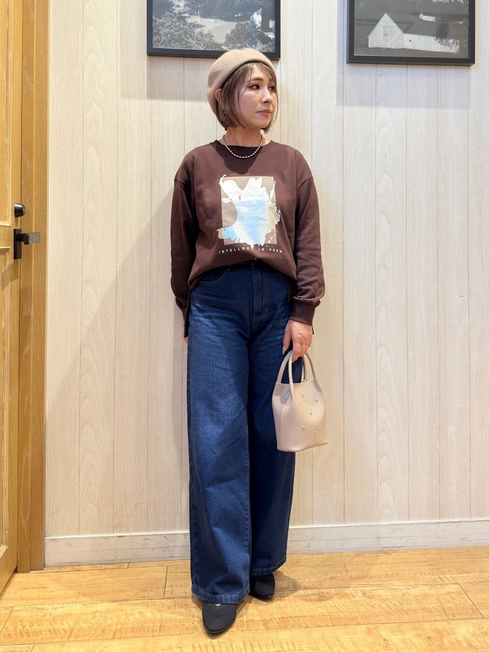 Megさんの「SHOO･LA･RUE｜グラフィックアソート裏毛スウェット」を使ったコーディネート