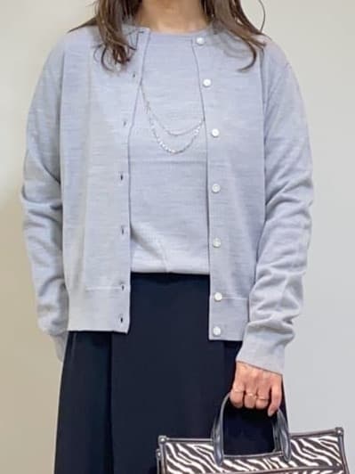 tomoさんの「UNTITLED｜【アンサンブル可/洗える/ウール100%】クルーネックウールニット」を使ったコーディネート