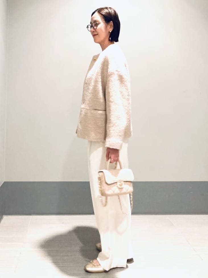 Furuさんの「DRESSTERIOR｜◆ループヤーンショートジャケット」を使ったコーディネート