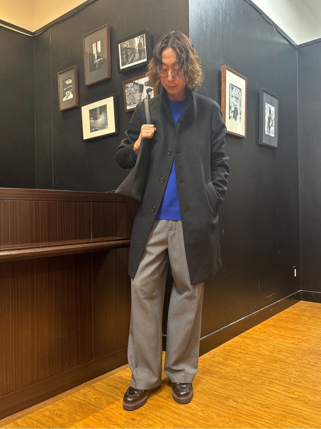 おーのさんの「TAKEO KIKUCHI｜【ウールカシミヤブレンド】ビーバー調 スタンドカラー コート」を使ったコーディネート
