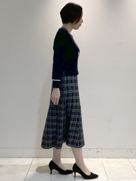 フミさんの「Reflect｜【SS-4Lサイズ／衿が顔に当たらない◎】スタンドネックミドルコート」を使ったコーディネート