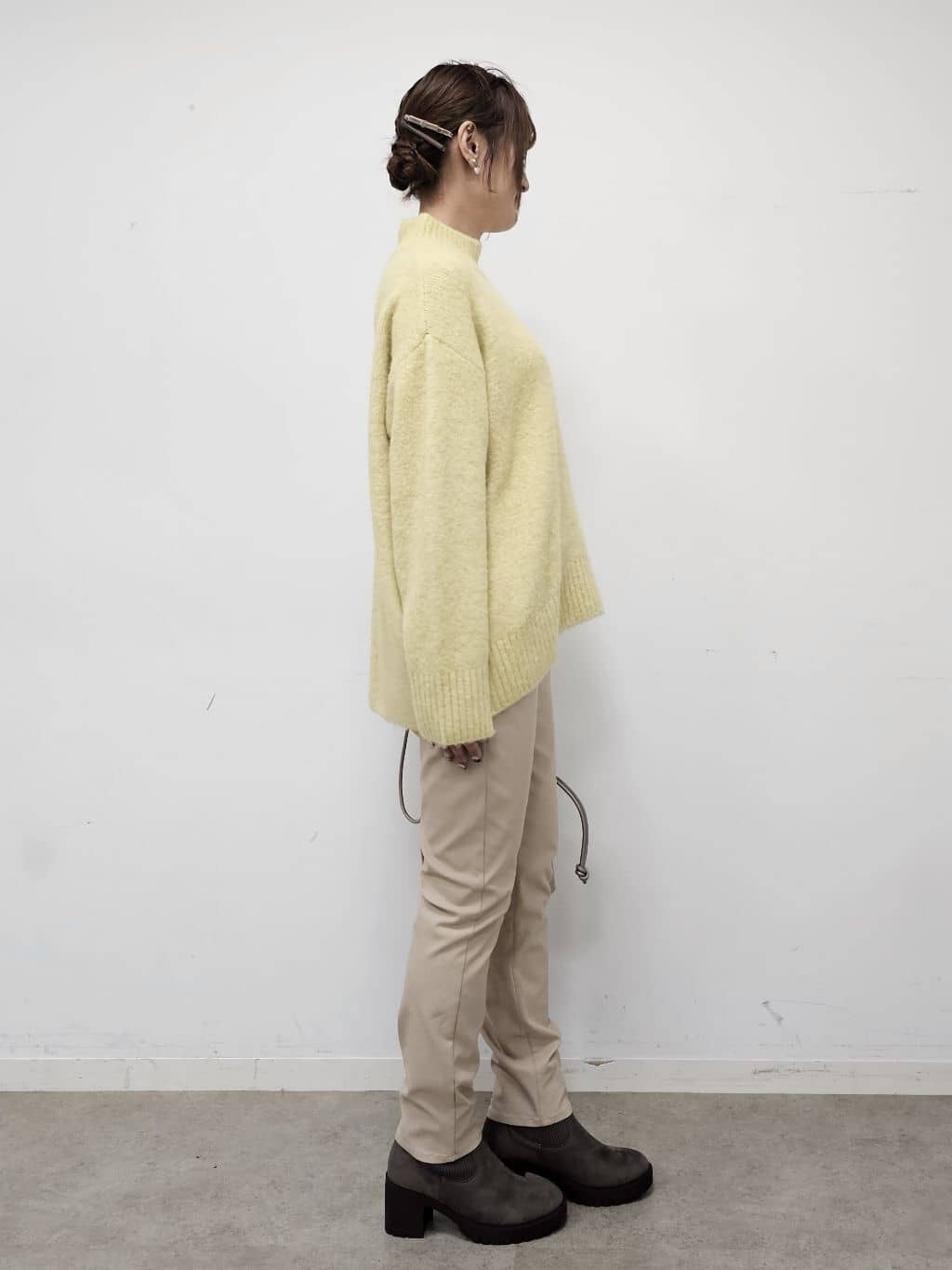 ゆゆさんの「SHOO･LA･RUE｜【洗濯機可/S-LL】インせず着られる ふわふわハイネックニット」を使ったコーディネート