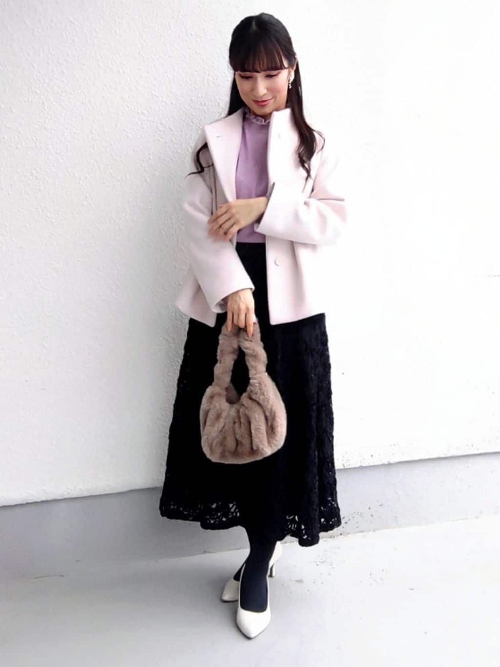 keinaさんの「SunaUna｜【日本製】スタンドカラーのショート丈コート」を使ったコーディネート