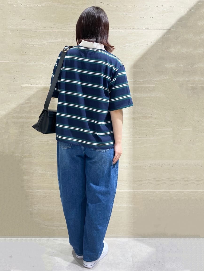 Natsukiさんの「OPAQUE.CLIP｜カラーボーダーポロカットソー【洗濯機洗い可】」を使ったコーディネート