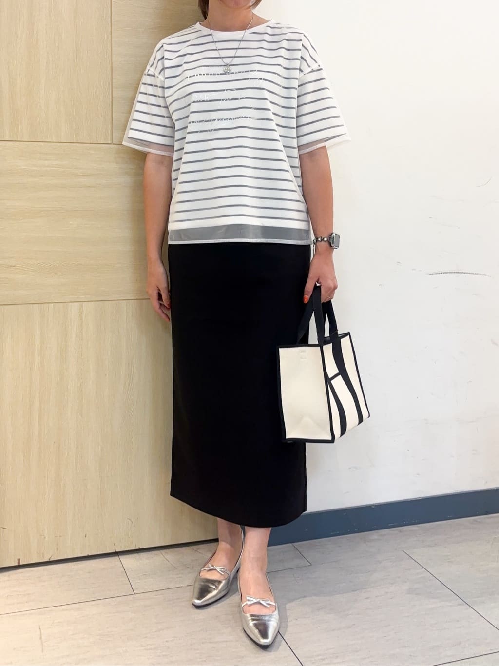 nanaさんの「grove｜ラフだけどおしゃれ　チュールレイヤードTシャツ」を使ったコーディネート