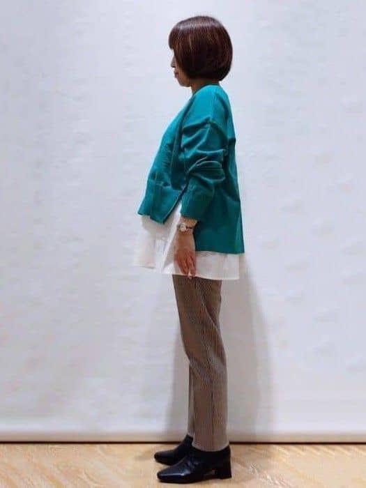 Youさんの「OPAQUE.CLIP｜《SS-LLサイズ》ハイストレッチイージースティックパンツ【洗濯機洗い可】」を使ったコーディネート