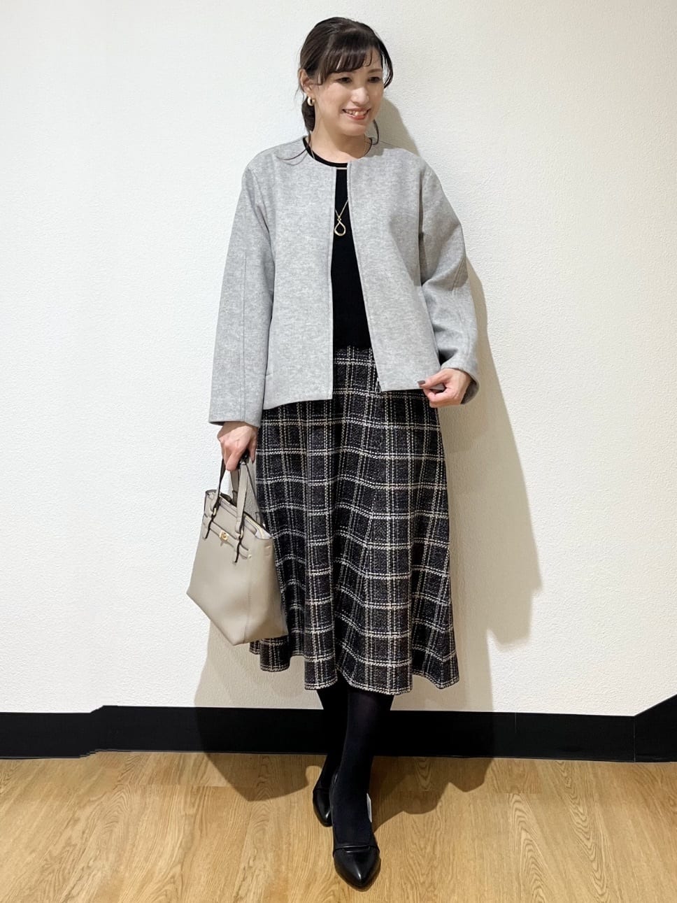 ayaさんの「Reflect｜【ゆったりシルエット】ジャージメルトンコクーンジャケット」を使ったコーディネート