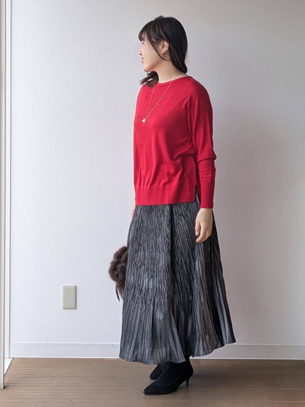 なみきさんの「UNTITLED｜【8色展開/体型カバー】魅せるタイムレスニット」を使ったコーディネート