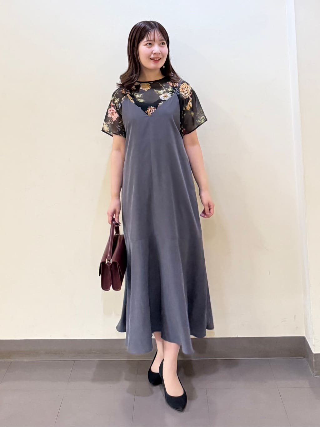 いくみさんの「UNTITLED｜【洗える/肩紐調節可能】パウダーキャミワンピース」を使ったコーディネート